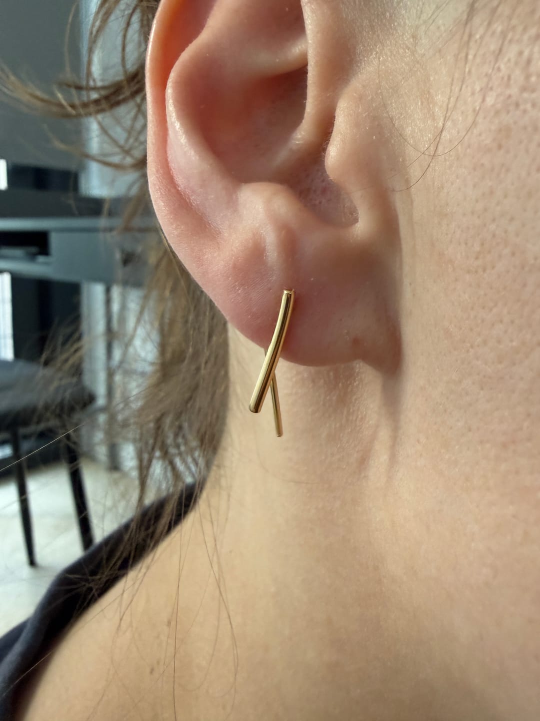 Customer photo review of Lattice Earrings