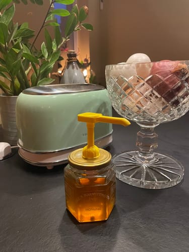 Customer photo review of 2 kg Svensk Flytande Honung (4 × 500 g) + Honungspump
