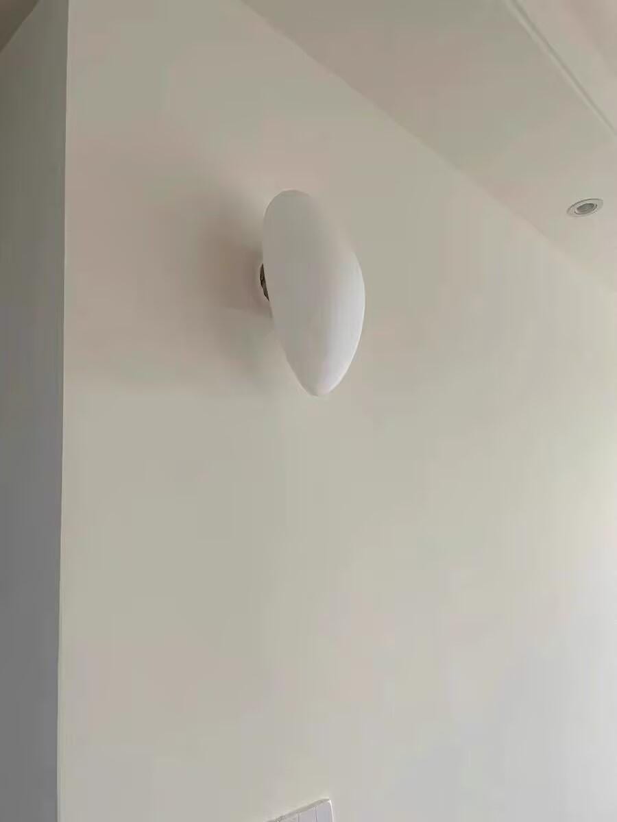 Customer photo review of Wall Lamp, Pebble Hand-Blown Glass Shade, Integrated LED, Models A-D
