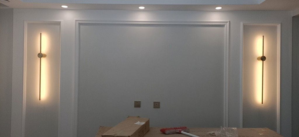 Customer photo review of Wall Light, Linear LED Slim Tube, Black or Copper, Wall or Ceiling Mount