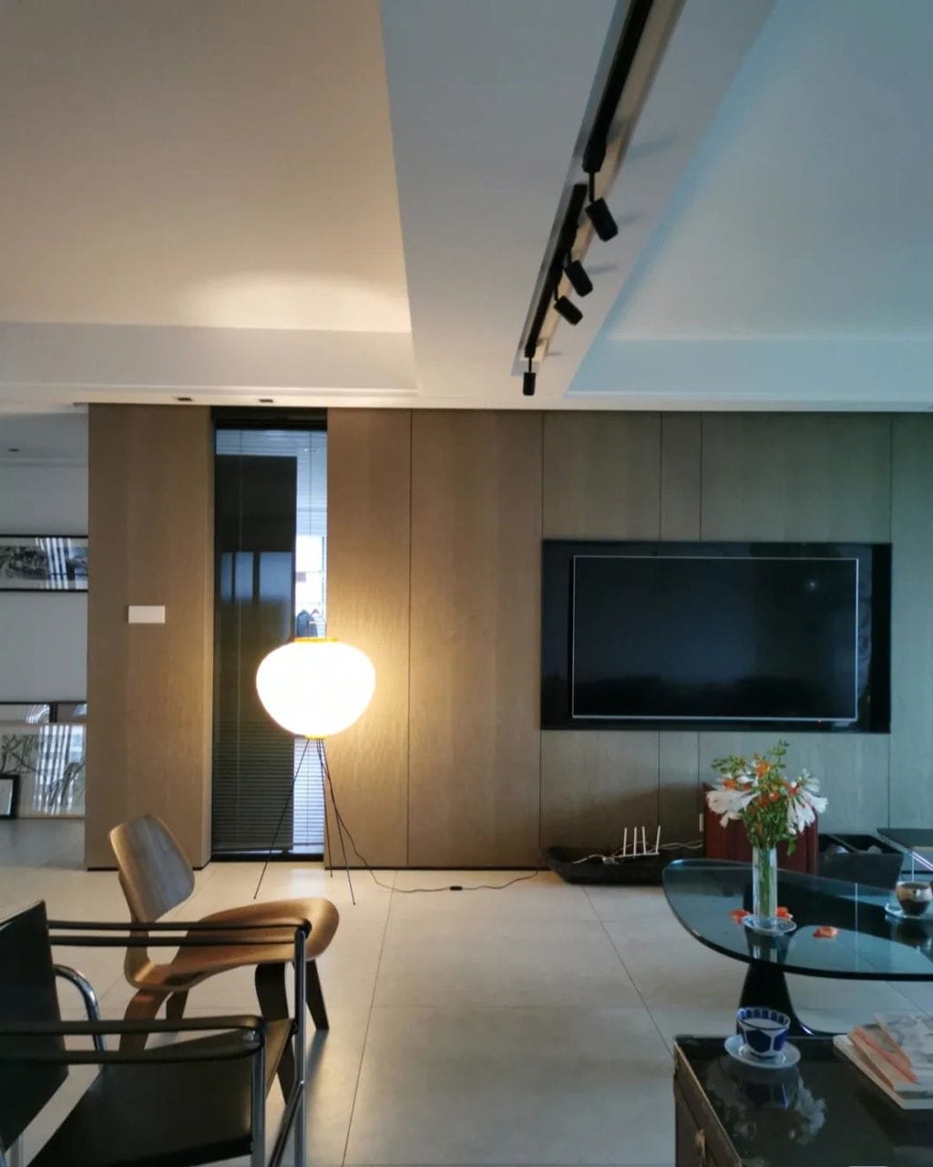Customer photo review of Floor Lamp, Rice Paper Shade, E26/E27, Plug-In, Sculptural
