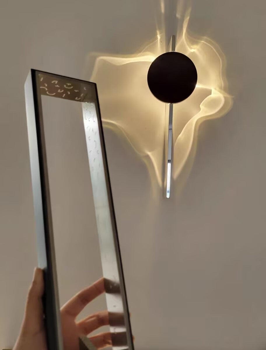 Customer photo review of Wall Lamp, Kinetic Shadow Chrome Sculpture, Integrated LED, Dimmable