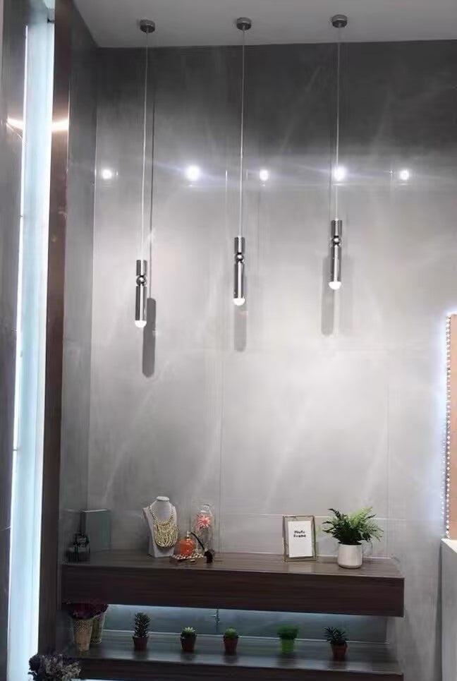 Customer photo review of Pendant Light, Geometric Cylinder Cluster, E27, Black, Chrome or Gold