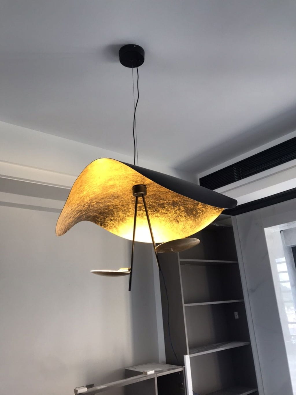 Customer photo review of Giorgio Pendant Light, Curved Disc Shade, Integrated LED, Dimmable