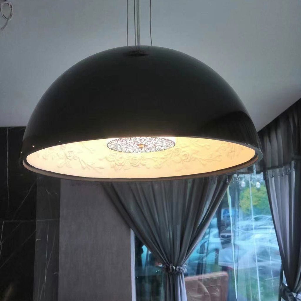 Customer photo review of Pendant Light, Cast Plaster Hemisphere Diffuser, E27, 6 Finishes