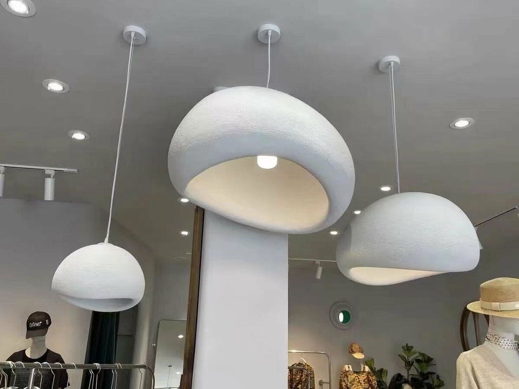 Customer photo review of Pendant Light, Nubia Cloud Sphere, Polystyrene Shade, E26 LED