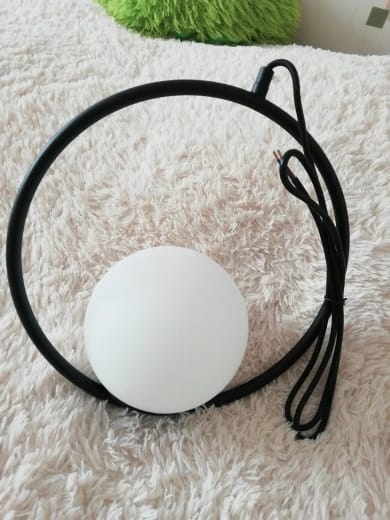 Customer photo review of Mila Pendant Light, White Glass Globe, Brass, Black or Silver, E27