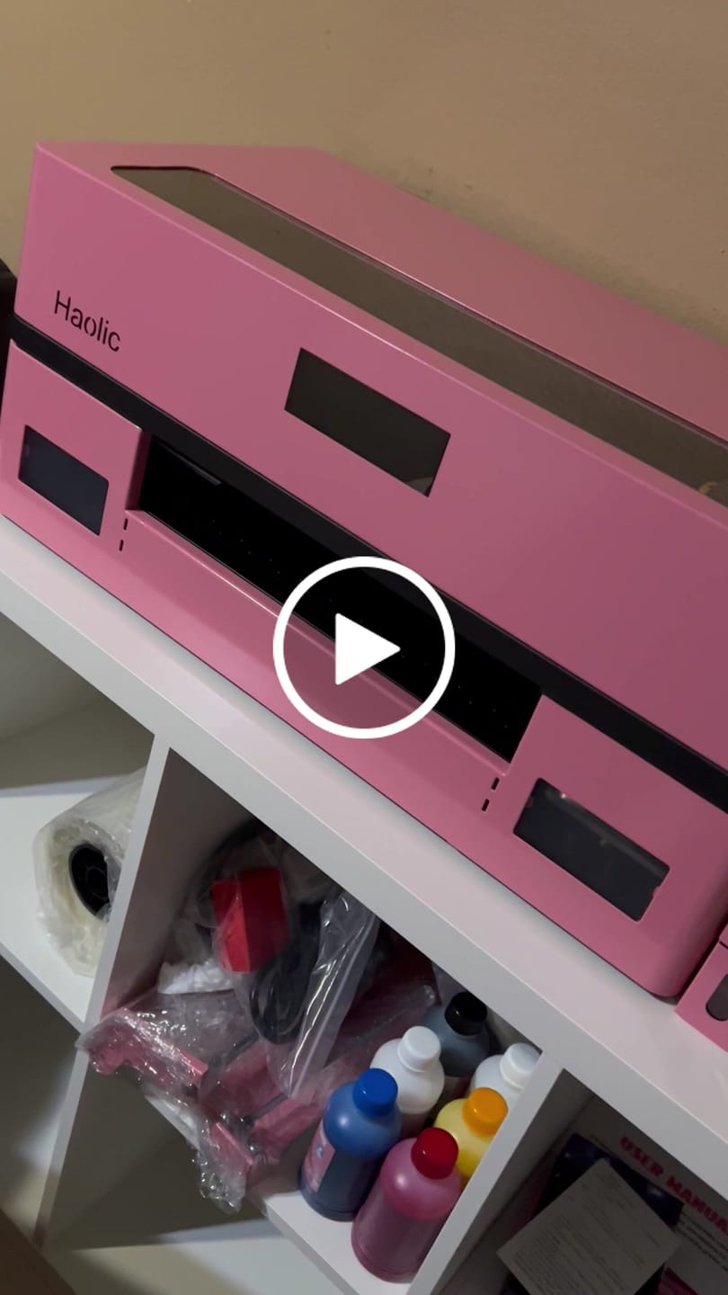 Customer video review of Haolic 13" Pink A3 XP-1 Pro DTF Printer