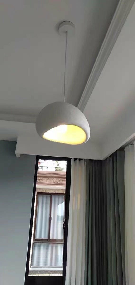 Customer photo review of Pendant Light, Nubia Cloud Sphere, Polystyrene Shade, E26 LED