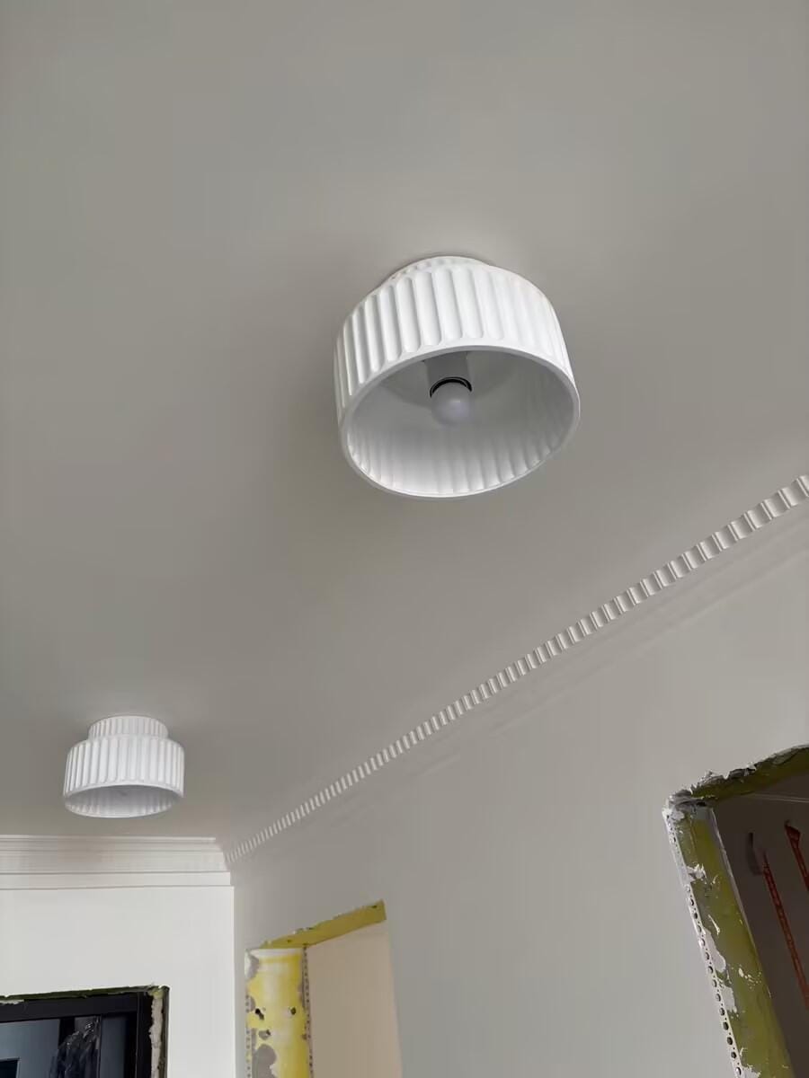 Customer photo review of Ceiling Light, Kami Pleated Resin Shade, E27, Ceiling or Wall Mount