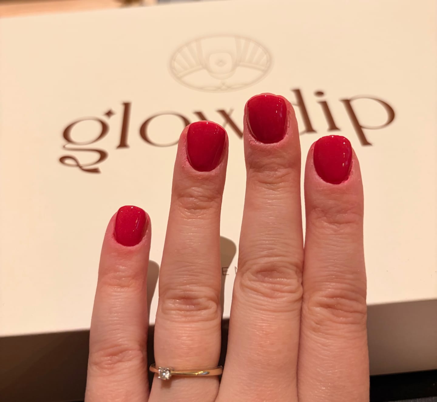 Customer photo review of Flamingo Pop Dipping Powder
