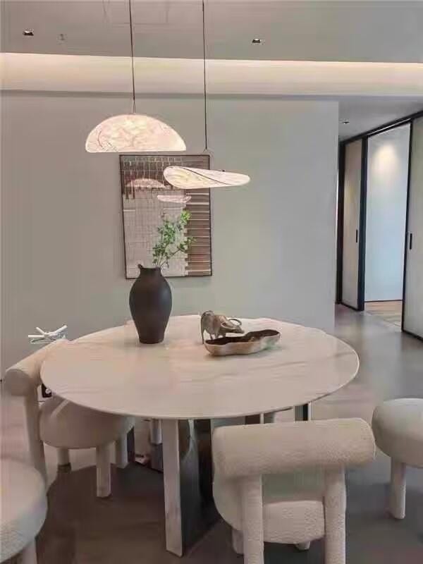 Customer photo review of Pendant Light, Tense, Mulberry Silk Diffuser, Black Frame, LED, Dimmable
