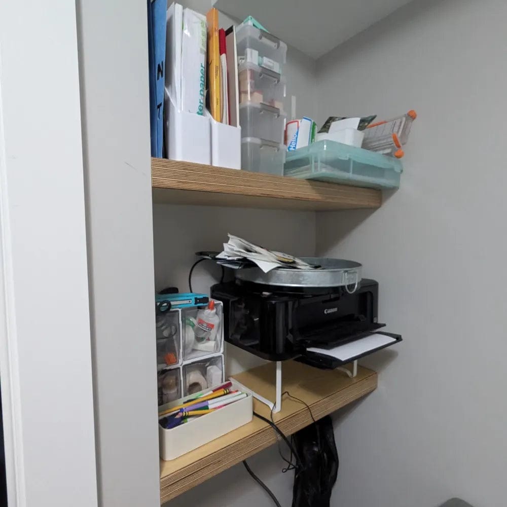 Customer photo review of Baltic Birch Plywood Alcove Shelf