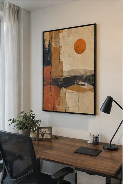 Customer photo review of Abstract Desert Canvas Wall Art