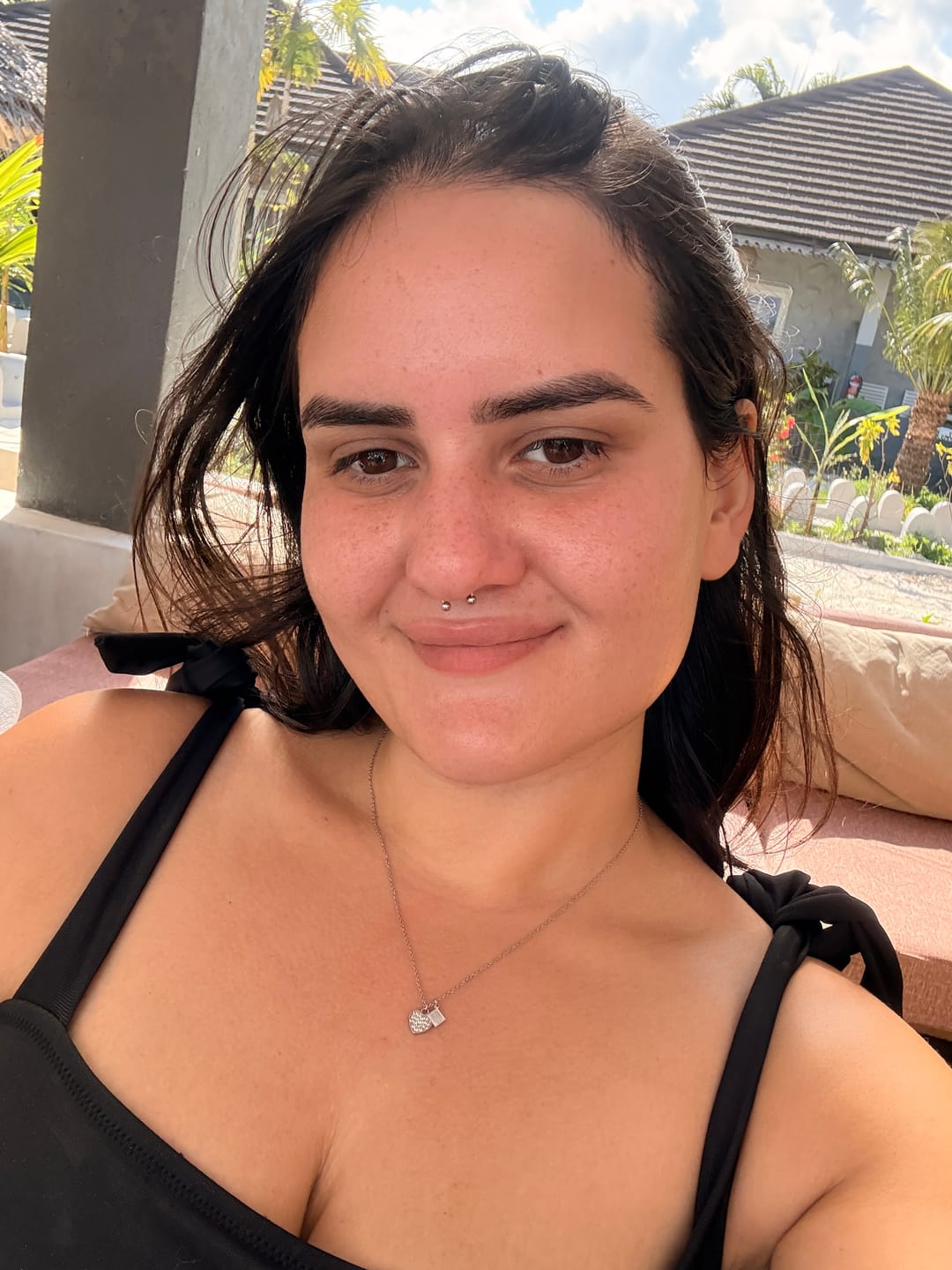 Customer photo review of Heart Charm Necklace