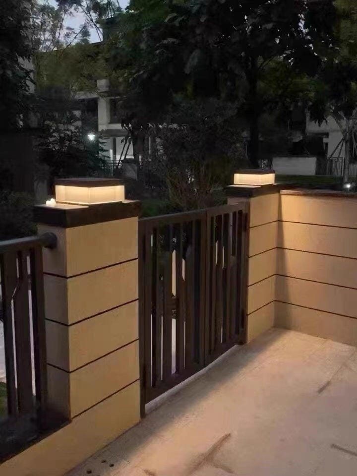 Customer photo review of Outdoor Post Light, Black Metal, Frosted Acrylic, LED, IP65