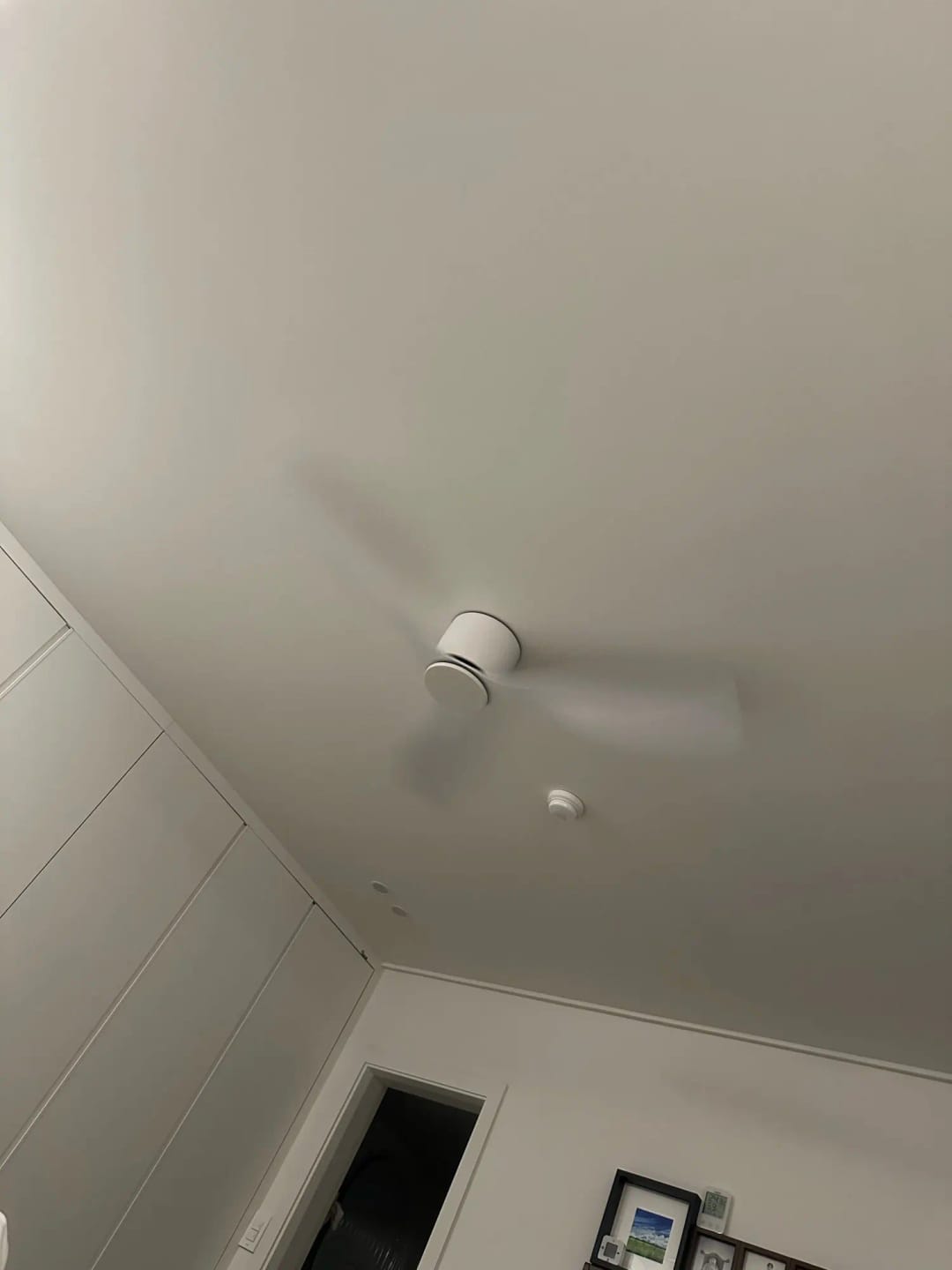 Customer photo review of Low Profile Ceiling Fan – 42/52 Inch, White, Wood, or Black Finish