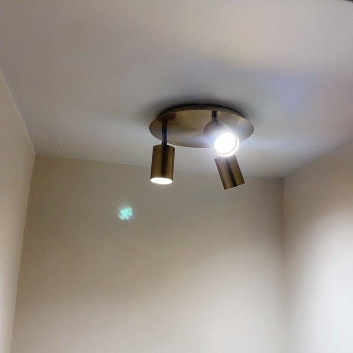 Customer photo review of Hugo Spotlight Ceiling Light, Metal & Brass, GU10, 3 or 5 Heads