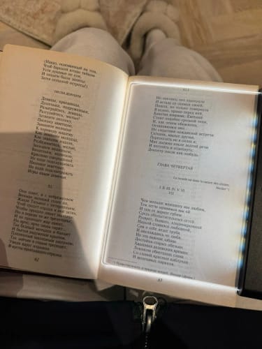 Customer photo review of ReadShine™ Ultra-Thin Reading Light