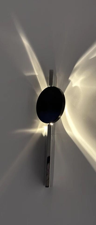 Customer photo review of Wall Lamp, Kinetic Shadow Chrome Sculpture, Integrated LED, Dimmable