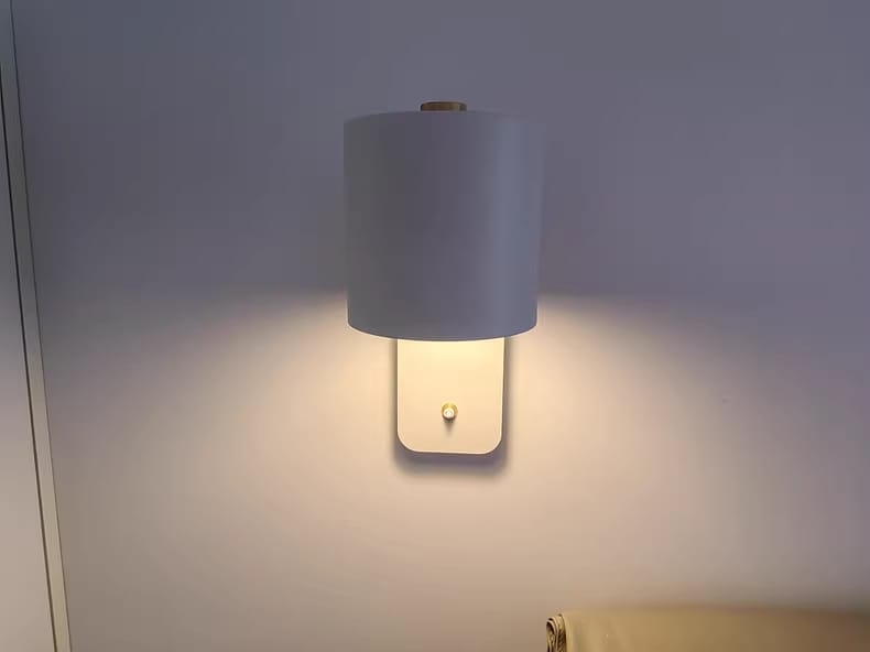 Customer photo review of Wall Lamp, Rotatable Cylinder Shade, E26/E27, Metal, Matte Finish