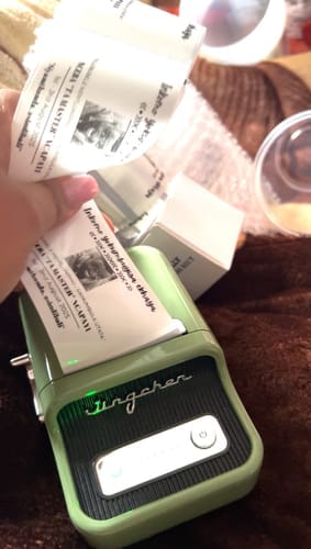 Customer photo review of Medium Transparent Rectangular Labels - 230 per roll