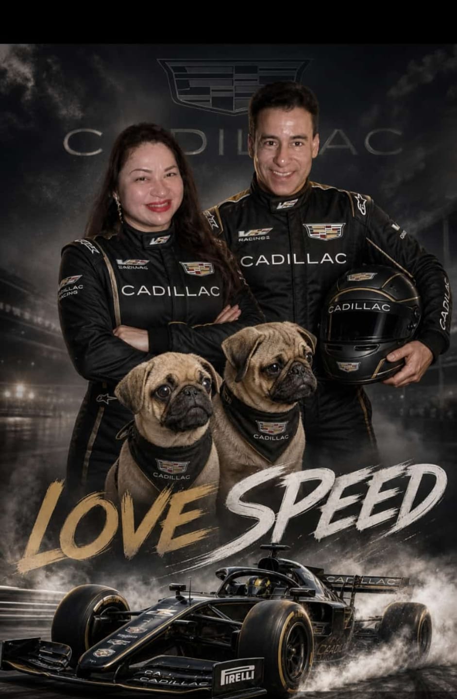 Customer photo review of Custom F1 Racing Portrait