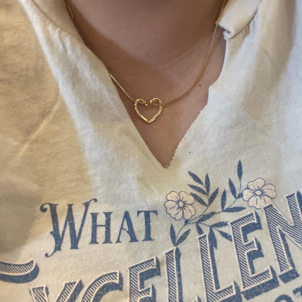 Customer photo review of Twisted Heart Necklace