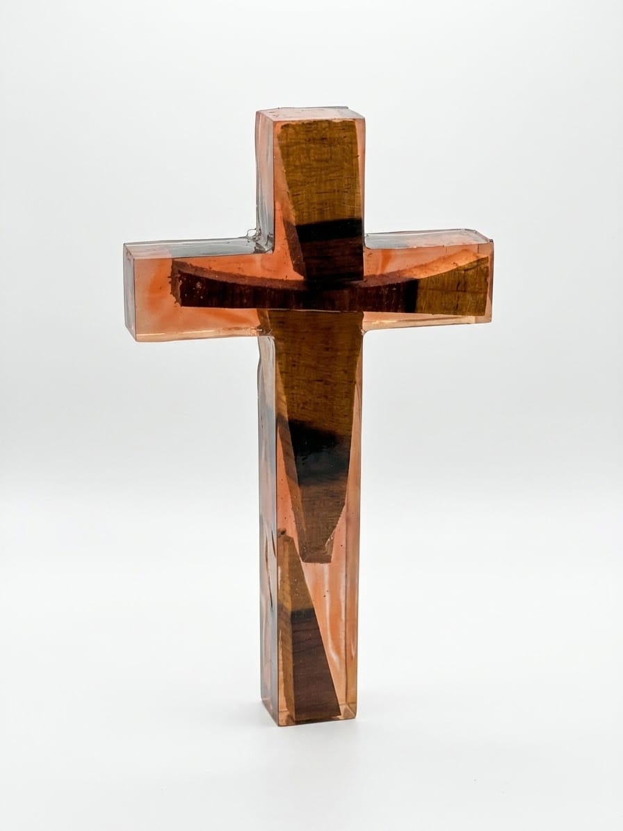 Customer photo review of 12x6x1" Cross Silicone Mold For Epoxy Resin - Medium Cross Mold