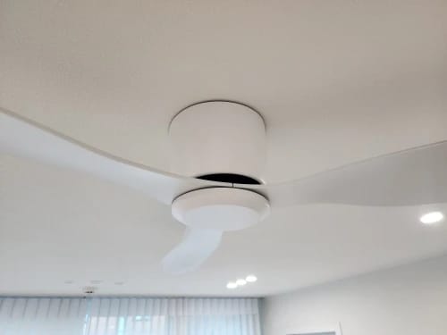 Customer photo review of Low Profile Ceiling Fan – 42/52 Inch, White, Wood, or Black Finish