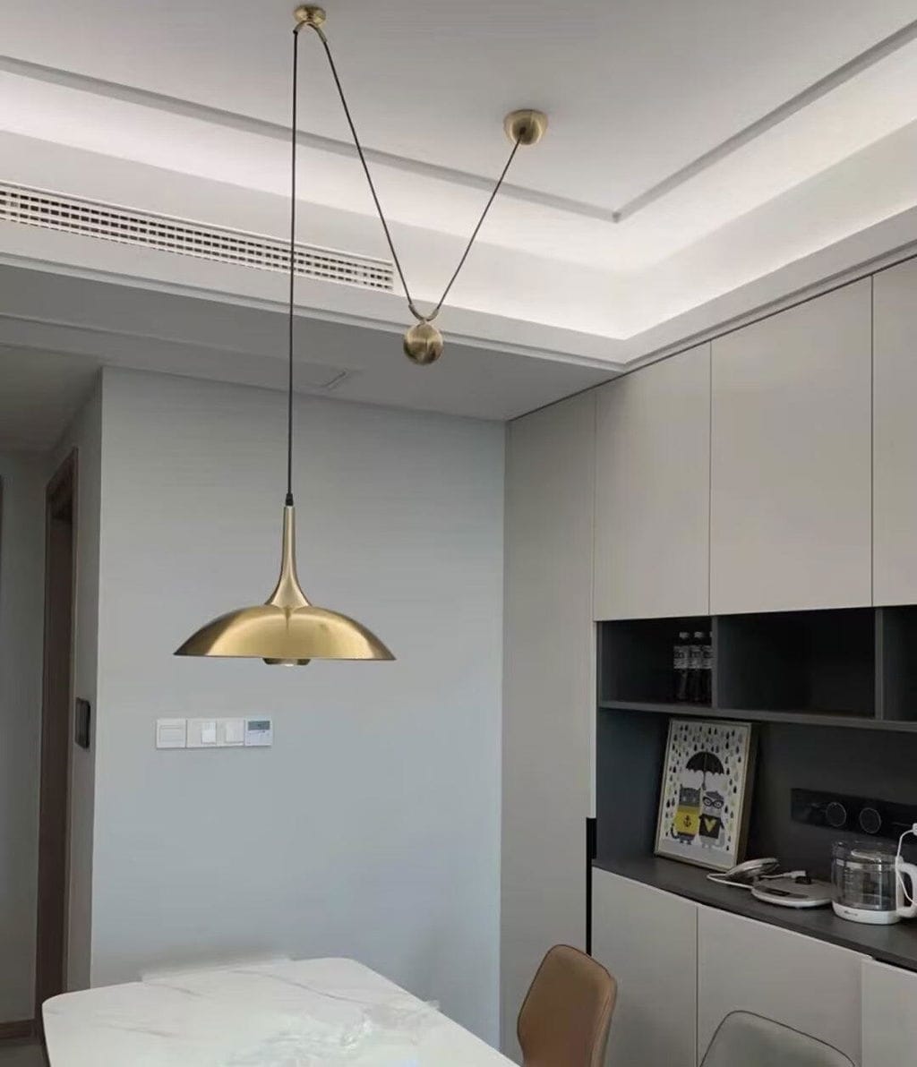 Customer photo review of Onos Pendant Light, Metal Globe Shade, Chrome or Gold, E26/E27, Adjustable