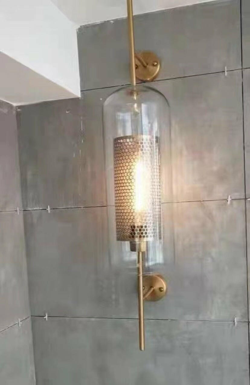 Customer photo review of Wall Light, Chiswick Glass Globe, Copper Silver Black, E27
