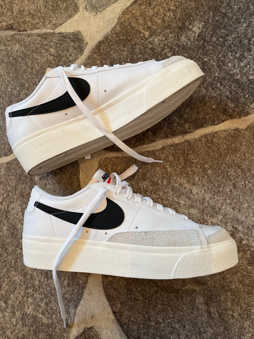 Customer photo review of Nike Blazer Low Platform White Black (Women's)