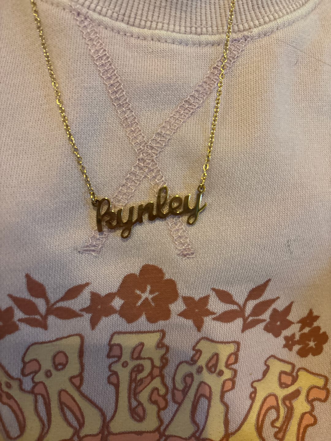 Customer photo review of Custom Name Necklace