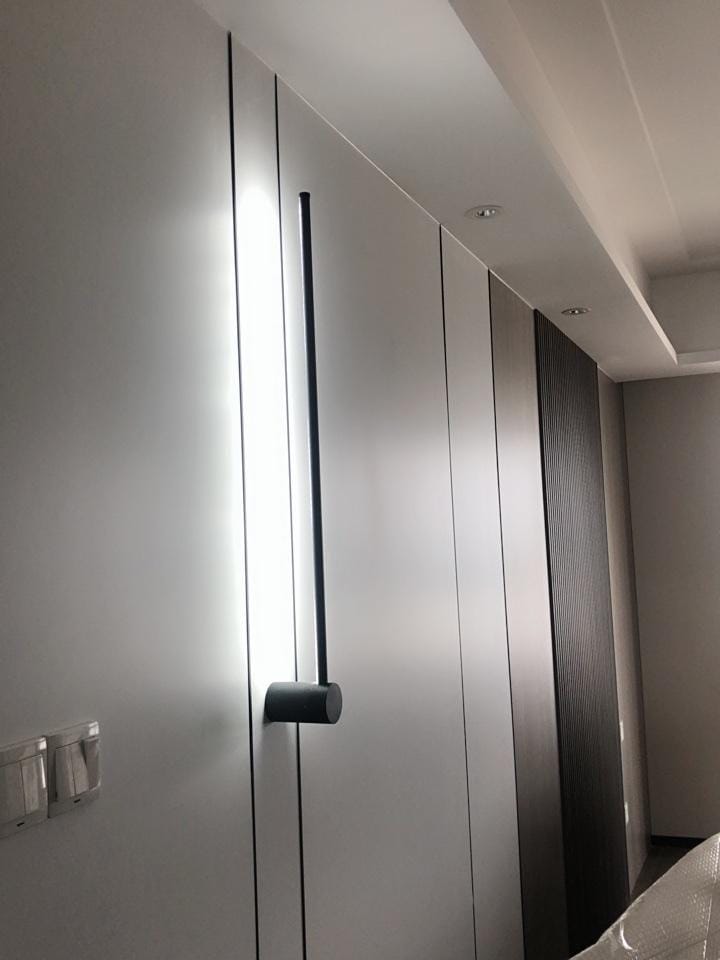 Customer photo review of Wall Light, Linear LED Slim Tube, Black or Copper, Wall or Ceiling Mount