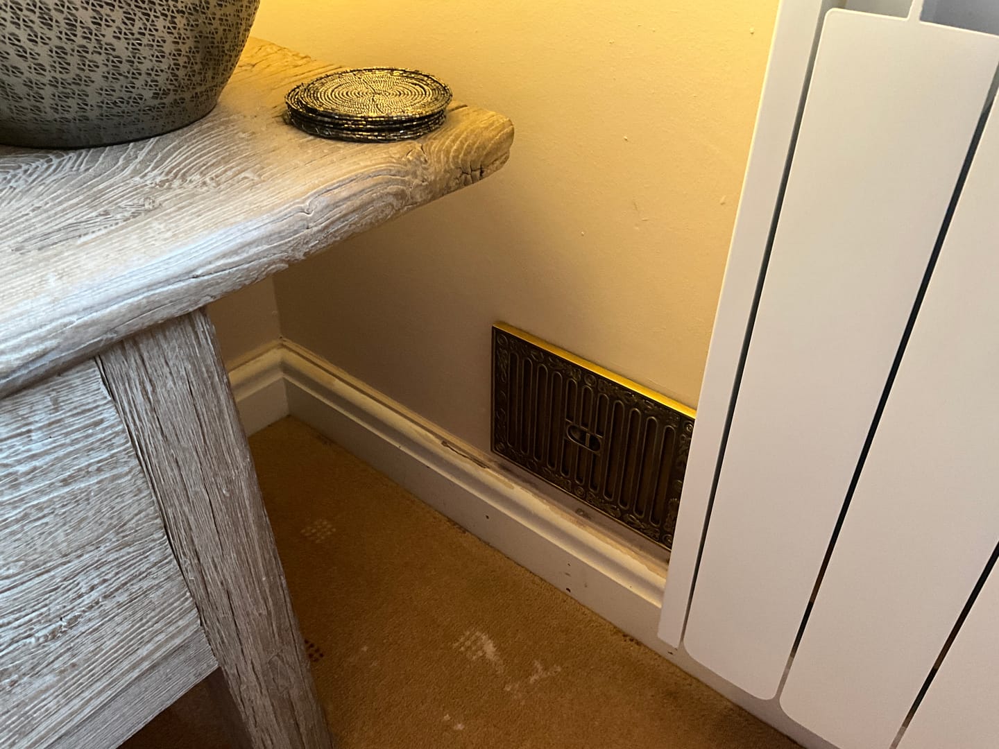 Customer photo review of Brass Kenrick Hit & Miss Air Vent · 9 x 6 Inch ·