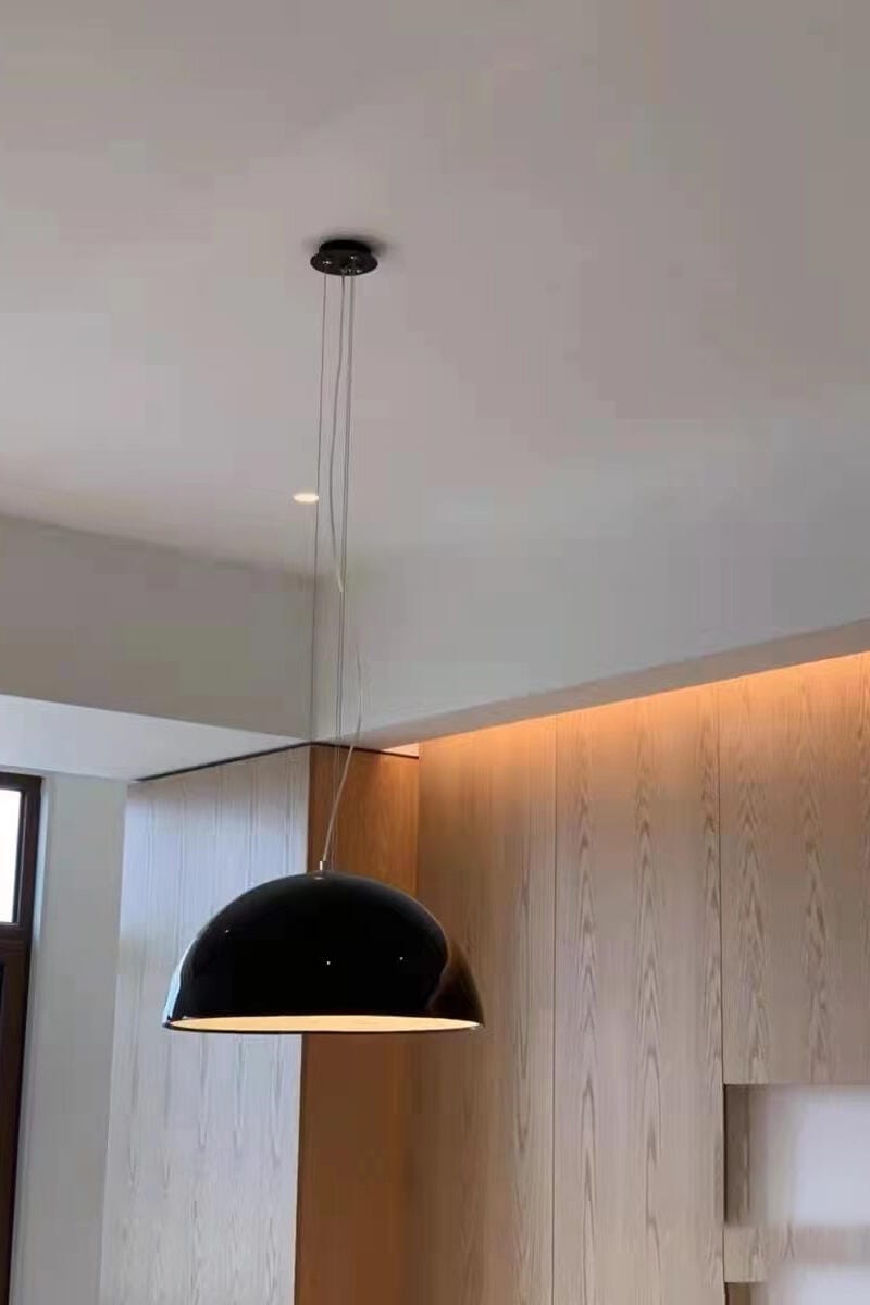 Customer photo review of Pendant Light, Cast Plaster Hemisphere Diffuser, E27, 6 Finishes