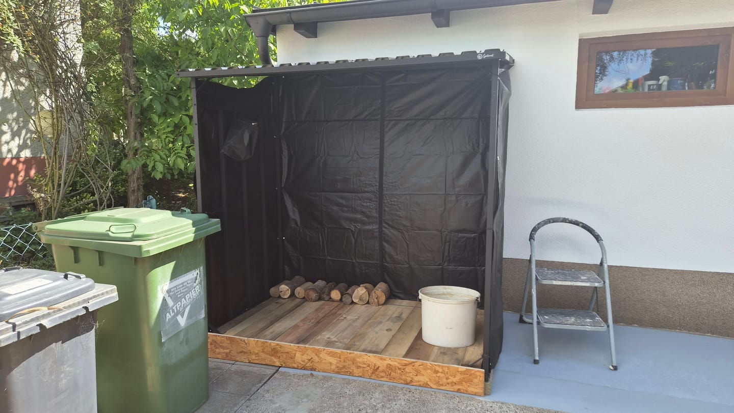 Customer photo review of Gartenzeit® Premium Kaminholzregal für den Außenbereich – XXL, extra stabil & wetterfest