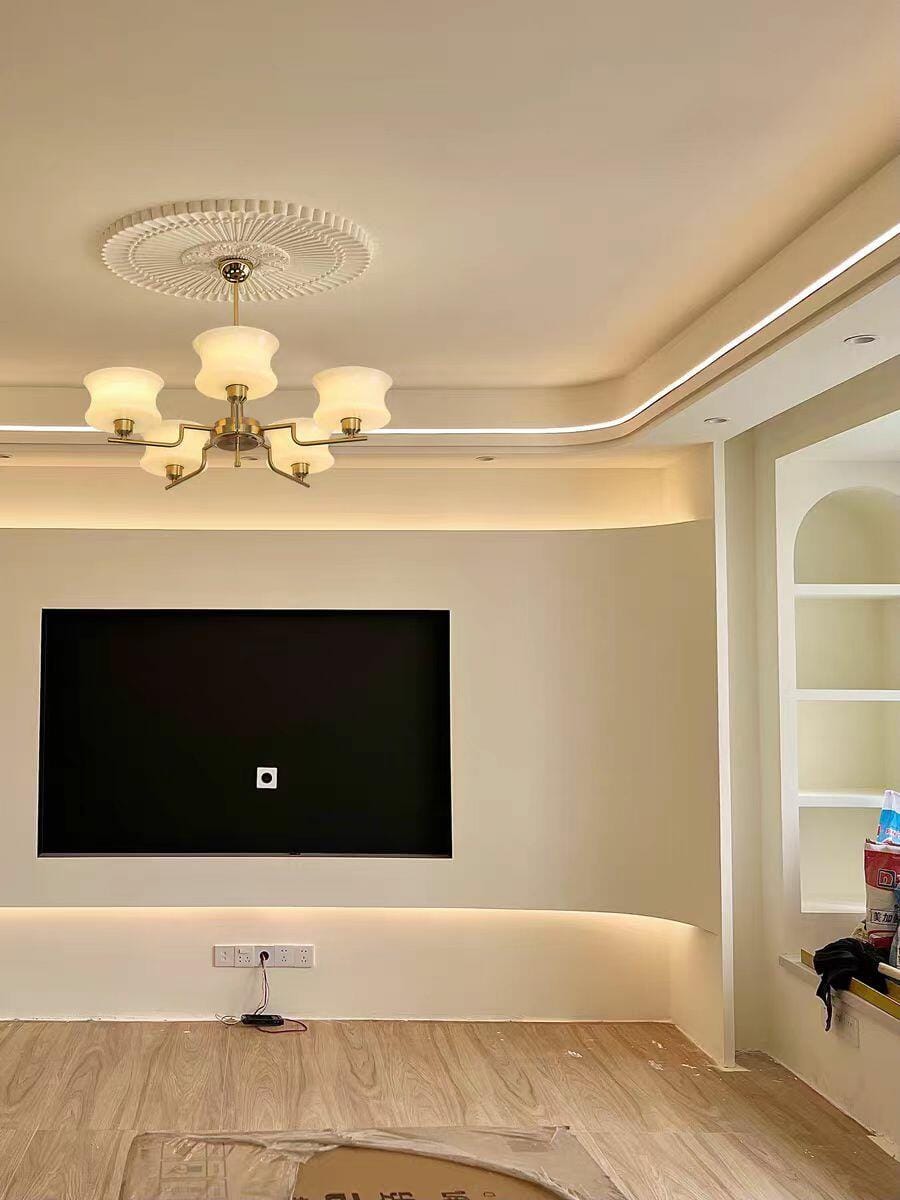 Customer photo review of Belue Chandelier, Vintage Glass Globe, Gold or Chrome, E26/E27