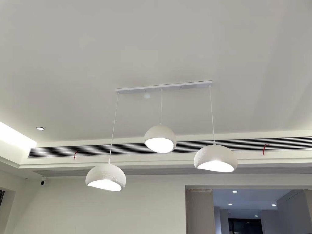 Customer photo review of Pendant Light Selene Halia, Moon-Inspired Dome Shade, E26, Grey or White