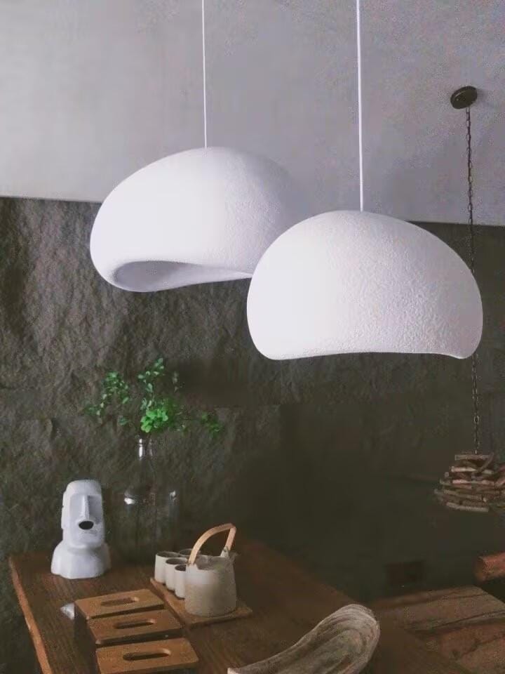 Customer photo review of Pendant Light, Nubia Cloud Sphere, Polystyrene Shade, E26 LED