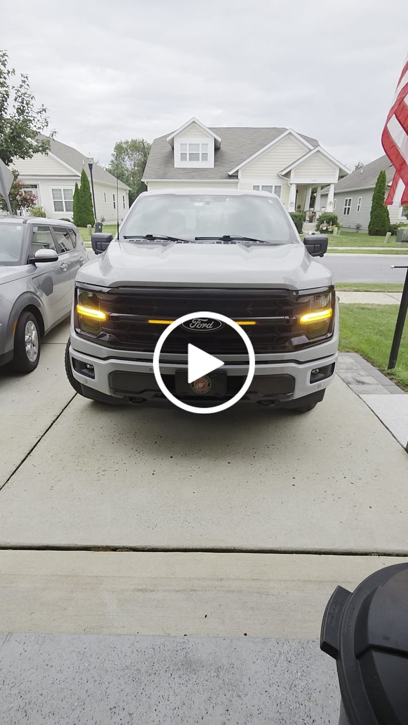 Customer video review of Smoked LED Amber Lights W/ Sequential Turn Signal For 2024+ Ford F150 Tremor