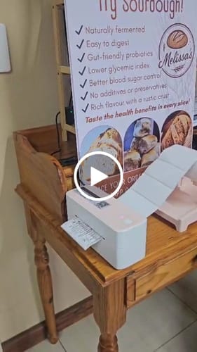 Customer photo review of Wide White Rectangular Labels -  500 per roll