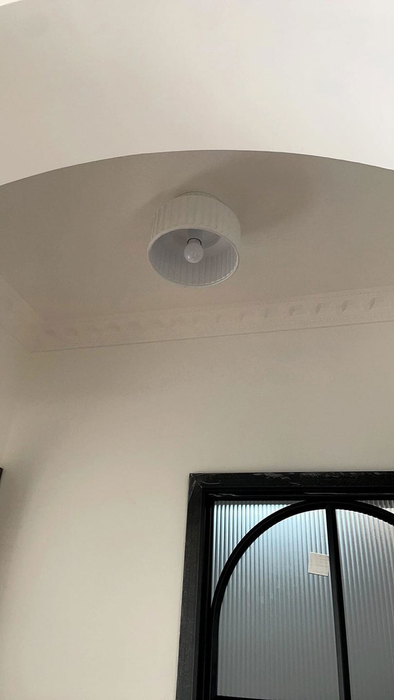 Customer photo review of Ceiling Light, Kami Pleated Resin Shade, E27, Ceiling or Wall Mount