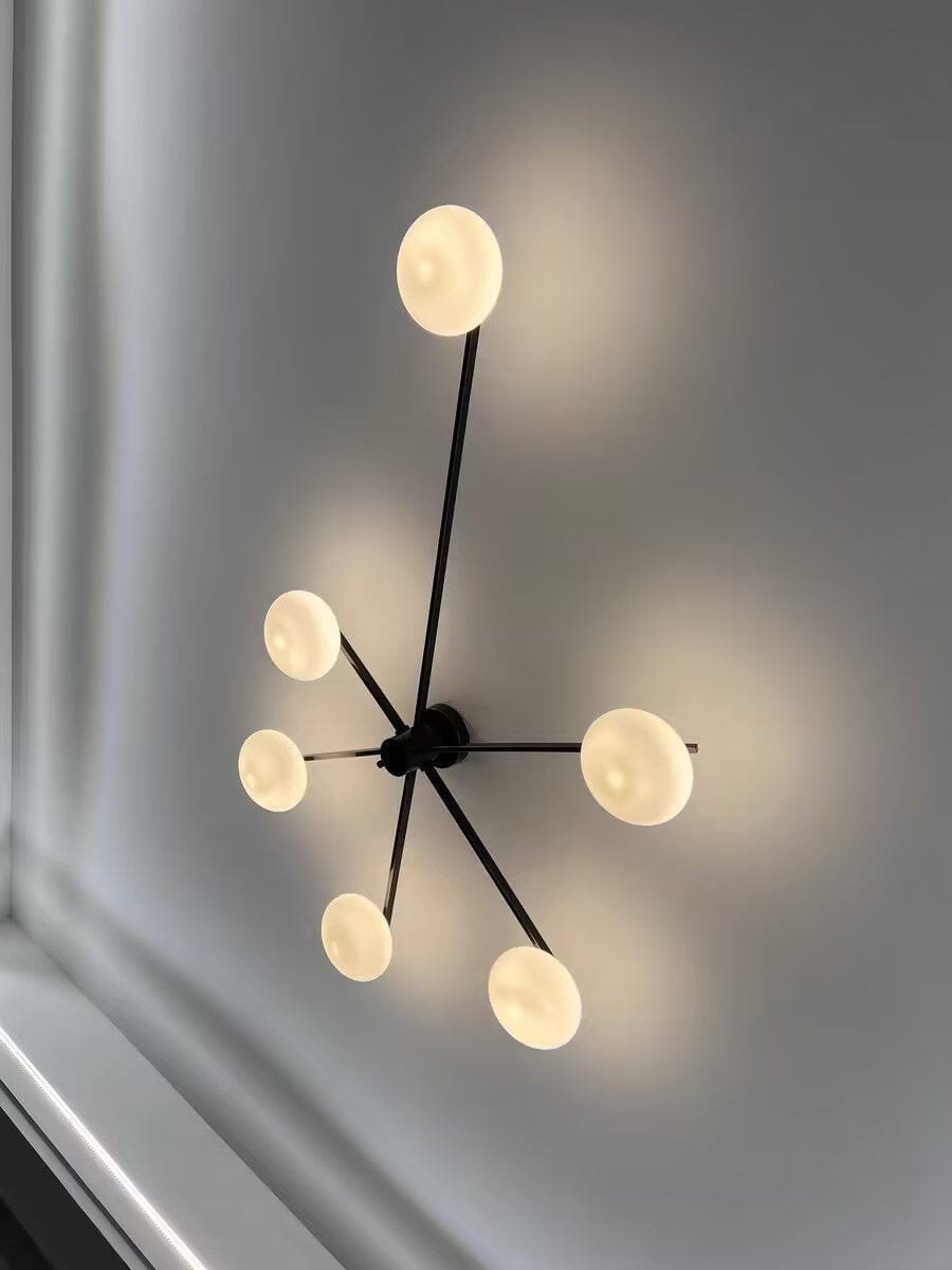 Customer photo review of Ceiling Light, Jasper Brass Sputnik, White Glass Oval Shades, G9, Low Profile