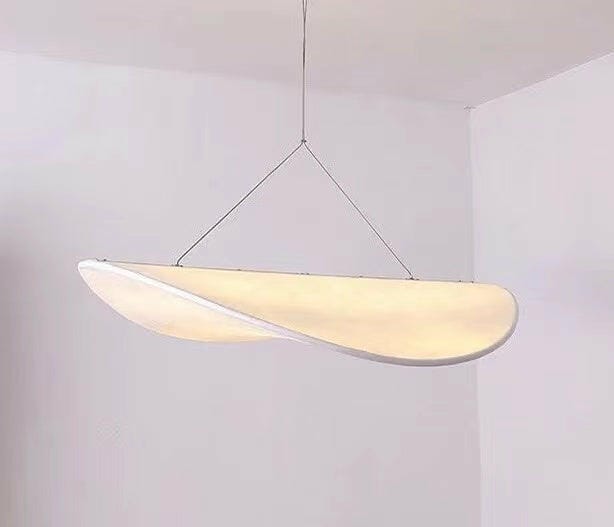 Customer photo review of Pendant Light, Tense, Mulberry Silk Diffuser, Black Frame, LED, Dimmable