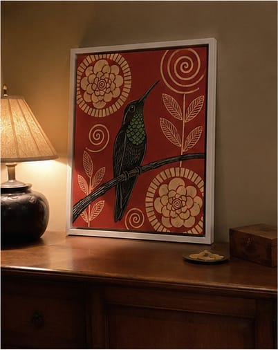 Customer photo review of Hummingbird Canvas Wall Art