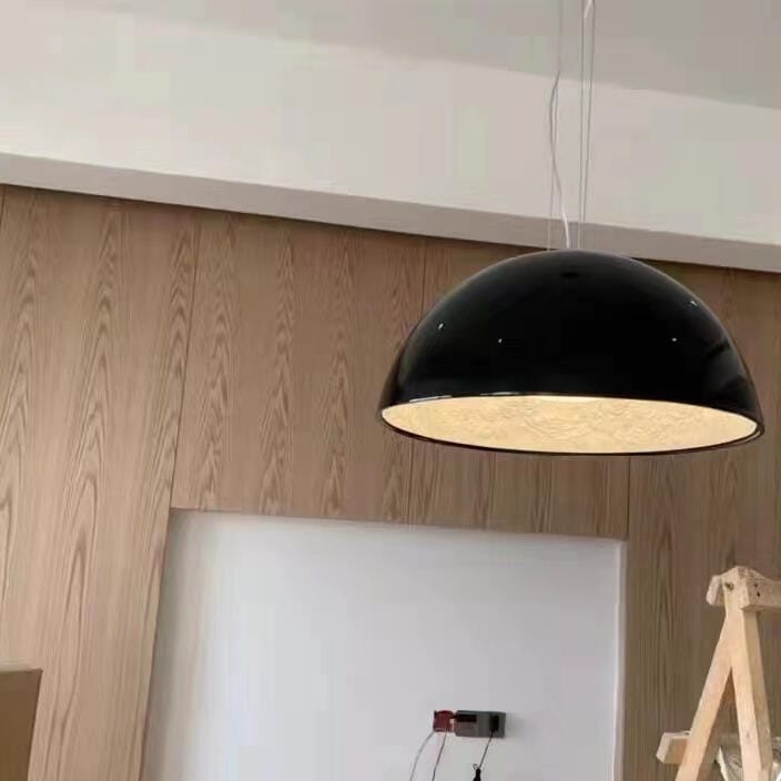 Customer photo review of Pendant Light, Cast Plaster Hemisphere Diffuser, E27, 6 Finishes