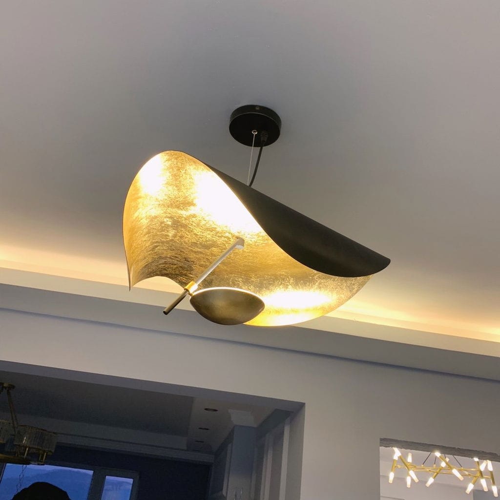 Customer photo review of Giorgio Pendant Light, Curved Disc Shade, Integrated LED, Dimmable