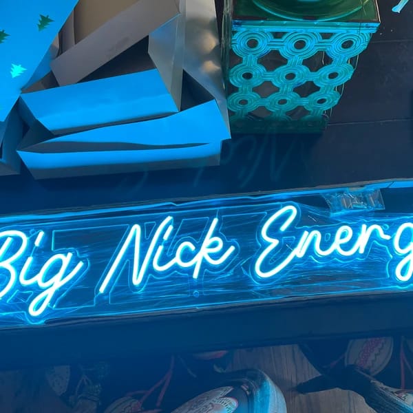 Customer photo review of Custom Neon: Big Nick Energy